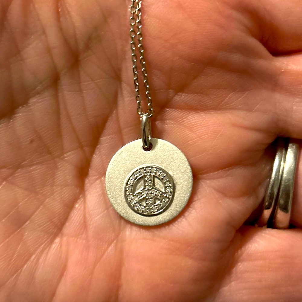 Peace sign necklace